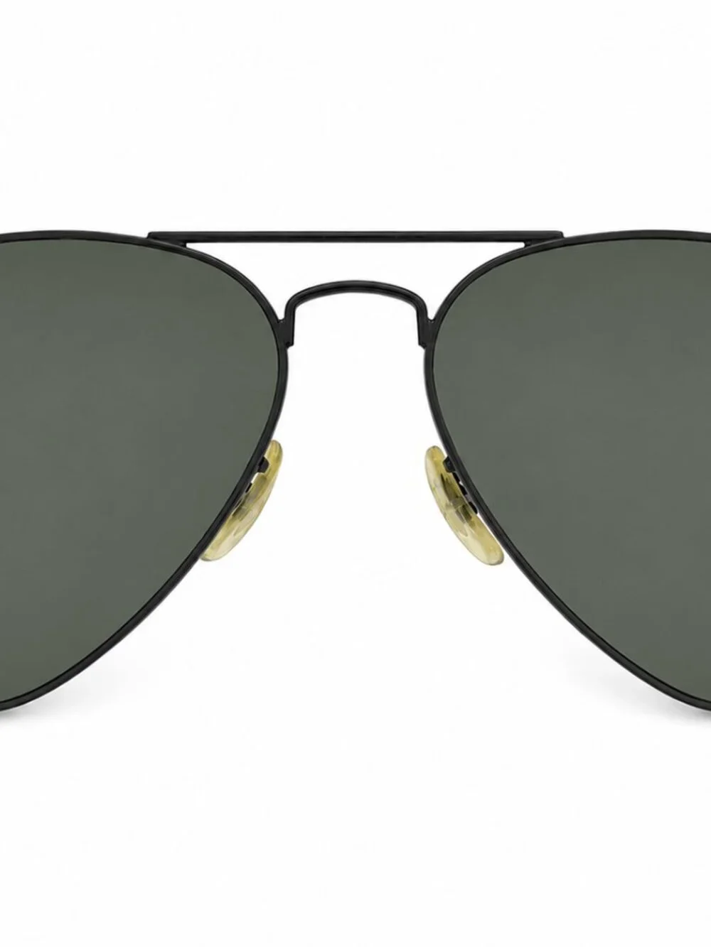 RAY-BAN RB3025 Large Aviator Black Metal Frame Polarized Sunglasses W3361 Italy
